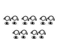 Oikabio (Paquete de 10 2 Ptt con Clip En Oreja Forma de D Avanzada Auricular Micrófono para Radios de 2 Vías Gp88S Gp300 Gp68 Gp2000 Gp88 Gp3188 Cp040 Cp1200 A8 A6 A10 A12