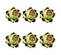 Oikabio Paquete de 6 verduras y frutas artificiales de alcachofa para decoración de mesa de fiesta de boda (verde) duradero y fácil de usar