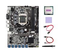 Oikabio Placa base B75 ETH 12 PCIE a USB3.0+G550 CPU+grasa térmic almohadilla térmic cable +placa base de cable de interruptor