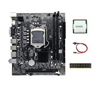 Oikabio Placa base de computadora H110 LGA1151 soporta Celeron G3900 G3930 Series CPU+G4400 CPU+DDR4 4GB 2133Mhz RAM+cable de interruptor