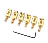 Oikabio Rectangle - Sillín para guitarra eléctrica Strat Tele, color dorado (6 unidades)
