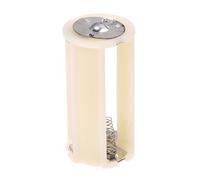 Oikabio Soporte de batería cilíndrico gris blanco adaptador para 3 pilas AA de 1,5 V