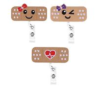 Oikabio Soporte de rollo de insignia de enfermera - Paquete de 3 - Insignia RN - Rollo de insignia de tirita - Regalos perfectos para enfermera para mujeres