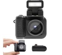 OIKSPY - Cámara digital con visualización LCD de 1.4 pulgadas, 1080P 32 GB, base de carga de tarjeta monoreflexes en forma de CMOS compacta grabadora de video portátil fácil de operar (negro)
