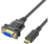 OIKWAN Cable adaptador USB C a serie (USB-C a serie, USB C a hembra DB9, USB C a RS232 hembra) compatible con dispositivos Mac OS, Windows, Android, Linux tipo C de 12 pies