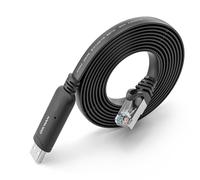 OIKWAN Cable consola USB UART cable serie accesorio esencial compatible con Cisco, Netgear, Ubiquity, Linksys, Router/Switch para portátiles en Windows, Mac, Linux (negro)