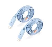 OIKWAN Cable de consola USB a RJ45, 2 unidades, herramienta esencial para Cisco, Netgear, Ubiquiti, LINKSYS, conexión de routers/interruptores TP-Link, compatible con portátiles Windows, Mac, Linux