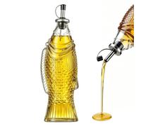 Oil Bottles For Kitchen - 500ml Fish-Shaped Glass Container & Sauce Dispens