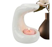 Oil Burner - Ceramic 9x12.5cm | Hand Shaped Heated Fragrance Diffuser Candle Oil Warmer Aromatherapy Burner Decorative Home Scent Lamp | for Bedroom Office Kitchen Coffee Table Use