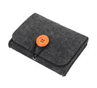 Oil Carrying Case, Felt Travel Storage Pouch Skin Care Oils, Cosmetic Bag, Portable Organizer for Moms, Girlfriends, and Wives, Convenient Travel Bag (Pink, Brown, Dark Gray)