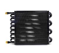 Oil Cooler Kit Enfriador de fluido 15300, 16 pasos, tubo y aleta de 16", núcleo de enfriador de aceite de transmisión Electra-Cool - AN8 OSA018 Engine Oil Cooler(Black 1 piece)