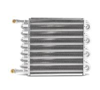Oil Cooler Kit Enfriador de fluido 15300, núcleo de enfriador de aceite de transmisión Electra-Cool de 16 pasos con tubo y aletas - AN8 RS-OSA018 Engine Oil Cooler(Silver)