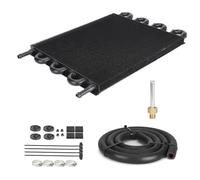 Oil Cooler Kit Kit De Enfriador De Aceite De Transmisión, Correa Tubo De Condensador, Kit De Radiador Universal Para Aire Acondicionado Automóvil De 4, 6 Y 8 Filas Engine Oil Cooler(8 Row Black)