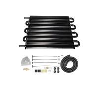 Oil Cooler Kit Kit de enfriador de aceite de transmisión de 8 filas, radiador de aluminio con tubo de 8 pasos y aletas, con manguera TOC-1014 Engine Oil Cooler