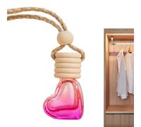 Oil Diffuser Car, 6ml Clear Heart Glass Car Aromatherapy Diffuser
