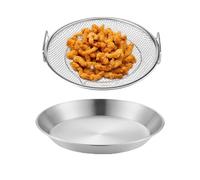 Oil Drain Rack, Stainless Steel Mesh Filtering Basket, Oil Drip Filter, Tray for Frying Grilling Food, Air Fryer Accessories, Kitchen Oil Strainer for Cooking Cleanup