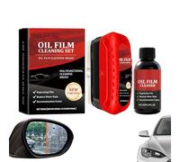 Oil Film Brush - Powerful Gentle Polishing Tool, Glass Coating Remover with Cleaning Board, Long Lasting Care Kit, Automotive Detailing Accessory, for Interior Exterior Screen PP Leather SUV