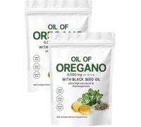 Oil of Oregano Softgels, Oil of Oregano with 6000mg Black SeedOil, Immunity Naturally,Oregano Oil Supplement Capsules,Easy-to-Swallow,Gluten Free Formula,Experience Enhanced Wellness (2)