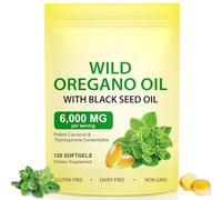 Oil of Oregano with Black Seed Oil, Aceite de Oregano Capsulas 120pcs | GMO FREE