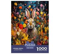 Oil Painting Conejo Puzzles Imposible,desafío for Adults Juego EduGatoivo 1000 Piezas Obra De Arte De Juego De para Adultos, Regalos A Partir De 14 Años 70x50cm/1000pcs
