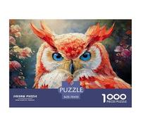 Oil Painting Depicting A Red Owl 1000 Pcs Stabiler Karton Puzzle Kitten Lebendige Bilder Kreatives Spiel Puzzles Als Wohnaccessoires 70x50cm/1000pcs