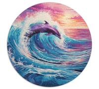 Oil Painting Dolphin Rompecabezas Imposible,desafío para Adultos Juego Educativo 1000 Piezas Obra De Arte De Juego De para Adultos, Regalos A Partir De 14 Años 1000pcs (67.5x67.5cm)