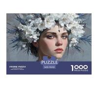 Oil_painting_of__beautiful_girl_with__crown_m_bb18047d-94d-4463-9f5-88c6b9b9061c_2 1000 Pcs Ökopapier Puzzle Flower Girl Lebendige Bilder Kreatives Spiel Puzzles Als Geburtstagsgeschenke 70x50cm/1000p