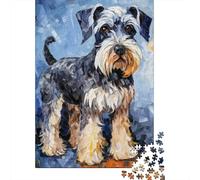 Oil Painting Perro Puzzles Imposible,desafío for Adults Entretenimiento Creativo 1000 Piezas Obra De Arte De Juego De para Adultos Y Niños Mayores De 12 Años 1000pcs (75x50cm)