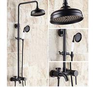Oil Rubbed Bronze Bathroom Shower Faucet Set Tub Mixer Tap Shower Column,