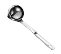 Oil Separator Spoon, Grease Strainer Ladle, Cooking Utensil, Stainless Steel Design, Fat-Reducing Feature, Kitchen Frying Soup Gravy Use, 12.01 Inches, Silver Color, 1 Piece