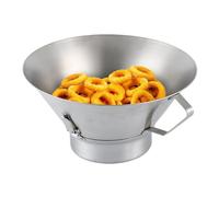 Oil Strainer - Stainless Steel Fine Mesh Kitchen Gadget Fry Strainer Drain Bowl With Oil Collection Groove Deep Fryer Separator For Home BBQ Frying Draining