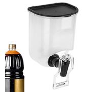 Oil Vinegar Dispenser - Clear Wall Mounted Cooking Oil Bottle , Space-Savin Kitchen Tools & Gadgets, Liquid Container With Hinged Lid, Soy Sauce And Kitchen Olive Dispenser For Roasting, Baking, BBQ