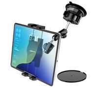 Oilcan Soporte Tablet Coche Ventosa Fuerte, Soporte Tablet Parabrisas Ventana Salpicadero Camión con Brazo Metal Ajustable para iPad Pro Air Mini, Galaxy Tab, Fire HD, Móvil, 4-12.9"