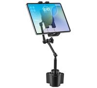 Oilcan Soporte Tablet en Portavasos Coche [Brazo Metálico Largo Ajustable 360°] Soporte iPad Camión Vaso con Brazo de Aluminio Resistente para Tablets Móvils 4-13", iPad, Galaxy Tab, Fire, iPhone
