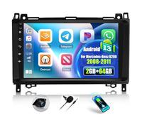 OiLiehu 2G+64G Android 13 2 DIN Carplay Android Auto Radio para Mercedes Benz Sprinter B200 W906 W639 AB Clase W169 W245 2008-2011 Pantalla Radio Coche 9 Pulgadas con WiFi GPS Bluetooth FM/RDS EQ