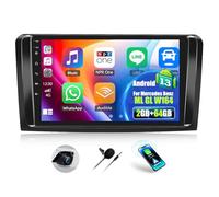 OiLiehu 2G+64G Android 13 Carplay Android Auto Autoradio para Mercedes Benz ML GL W164 ML350 ML500 GL320 X164 ML280 Pantalla Radio Coche 9 Pulgadas WiFi GPS Bluetooth FM RDS Cámara de Visión Trasera