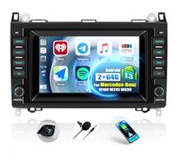 OiLiehu 2G+64G Android 13 Pantalla de 7 Pulgadas Carplay Android Auto Autoradio para Mercedes-Benz Clase A W169/Clase B W245/Viano/Vito W639/Sprinter W906 Radio con WiFi GPS Bluetooth FM RDS EQ SWC