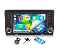 OiLiehu 2G+64G Android 15 Radio para Audi A3 S3 RS3 8P 2003-2012 CarPlay Android Auto Pantalla 7 Pulgadas con Bluetooth GPS WiFi Mirror Link FM RDS EQ SWC Cámara de Visión Trasera