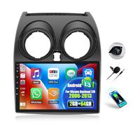OiLiehu 2G+64G Radio Android 13 2 DIN Carplay Android Auto para Nissan Qashqai J10 2006-2013 Pantalla Radio Coche 9 Pulgadas con WiFi/GPS/Bluetooth/FM RDS/Mirror Link/EQ/SWC/Cámara Trasera Coche