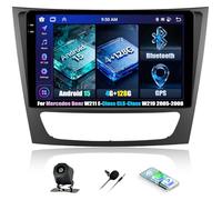 OiLiehu 4G+128G Android Autoradio para Mercedes Benz W211 Clase E Clase CLS W219 2005-2008 Carplay Android Auto Pantalla Radio Coche 9 Pulgadas Bluetooth FM RDS GPS WiFi SWC EQ Camara Marcha Atras