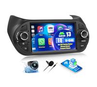 OiLiehu 4G+64G Android 13 2 DIN Carplay Android Auto Radio para Coche para Fiat Fiorino/Qubo/Citroën Nemo/Peugeot Bipper Pantalla 7 Pulgadas con EQ Bluetooth SWC FM RDS WiFi GPS Camara Marcha Atras