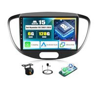 OiLiehu 6+128G Android 15 Carplay Android Auto Autoradio para Hyundai i10 2007-2013 Pantalla Radio Coche 9 Pulgadas con Mirror Link Bluetooth FM/RDS GPS WiFi SWC EQ Cámara de Visión Trasera