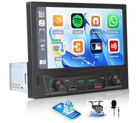 OiLiehu Radio 1 DIN CarPlay inalámbrico Android Auto Pantalla de 8 Pulgadas Reproductor Multimedia MP5 con Mirror Link Bluetooth FM/Am Radio SWC DSP/EQ Pantalla Compartida USB Camara Marcha Atras