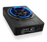 OiLiehu Subwoofer para Coche de 10 Pulgadas y 1200W, Subwoofer con Sonido Envolvente Estéreo, Amplificador de Audio Integrado, con Luz Ambiental LED Multicolor