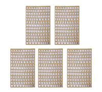 Oilmal Adhesivo de relleno de epoxi, 5 piezas de letras del alfabeto de 3 mm con purpurina gruesa de resina epoxi pegatinas decorativas engkish letras números UV rellenos de resina epoxi