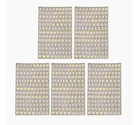 Oilmal Calcomanía de relleno de epoxi, 5 piezas de letras del alfabeto de 3 mm con purpurina gruesa, pegatinas decorativas de letras inglesas y números