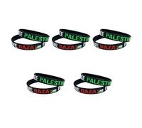 Oilmal Paquete de 10 pulseras Palestina unisex FreePalestine Save Gaza pulseras de silicona para niños y adultos pulsera Palestina