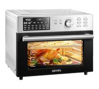 OIMIS Horno Freidora de Aire Caliente 30L, Freidora sin Aceite XXL 1800W, Multifunción sin Aceite 21 Programas, 30 a 230°C,con Mantener Caliente, 7 Accesorios con Recetas