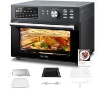 OIMIS Horno Freidora de Aire Caliente 30L,Gris XXL Freidoras de Aire 30l Multifunción sin Aceite,21 Pre Programas，30°-230°,1800W,Recetas, 6 Accesorios（NO Cesta Giratoria）