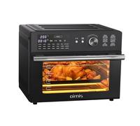 OIMIS Horno Freidora de Aire Caliente,Gris XXL Freidoras de Aire Multifunción sin Aceite,21 Pre Programas，30°-230°,1800W,Recetas, 7 Accesorios, libro de recetas, Dual Cook, freidora de aire, negro